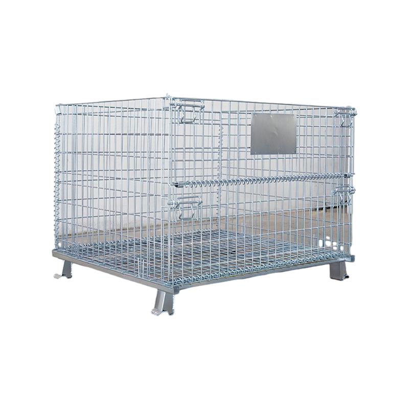 Entreposage de la cage de stockage empilable pliable de grillage